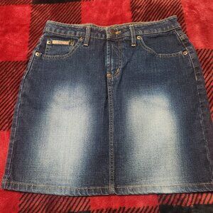 LEI Y2K Denim Skirt Dark Wash Size 5